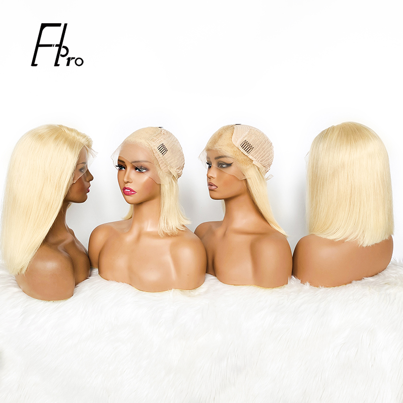 Wholesale Price 613# Blonde Straight Bob Wig 4x4 Lace Closure Wig